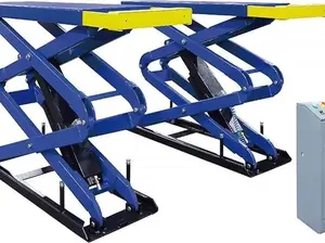 Full Rise Car Lift 8000Lb. Loading Capacity In-Ground Scissor Lift with Commercial Grade Pneumatic