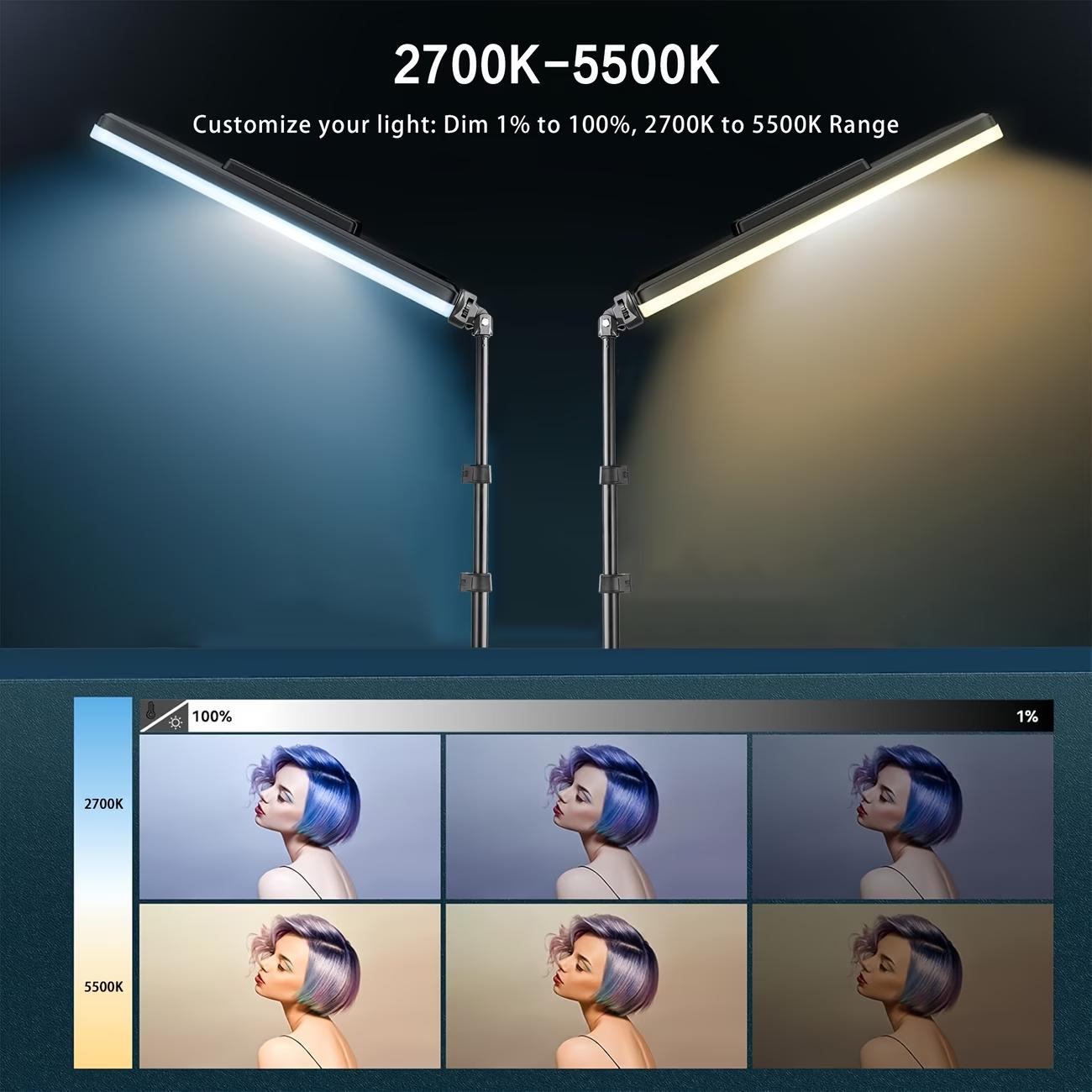 10" LED Square Light Panel with 57" Adjustable Tripod, Dimmable Brightness Control 3 Color Temperature (2200K-4500K) for Video Recording, USB-Powered, Ideal for YouTube TikTok Instagram Content Creation (1PCS)#valentine's day gifts#Super Bowl