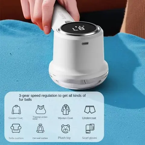 Electric Sweater Shaver Lint Cleaner - Bionic Beehive Mesh, Noise Reduction Technology, Automatic Charging, Stainless Steel Build, Safety Switch, 2-Hour Charge Time, Secure Removable Lint Container, Effortless Fabric Care