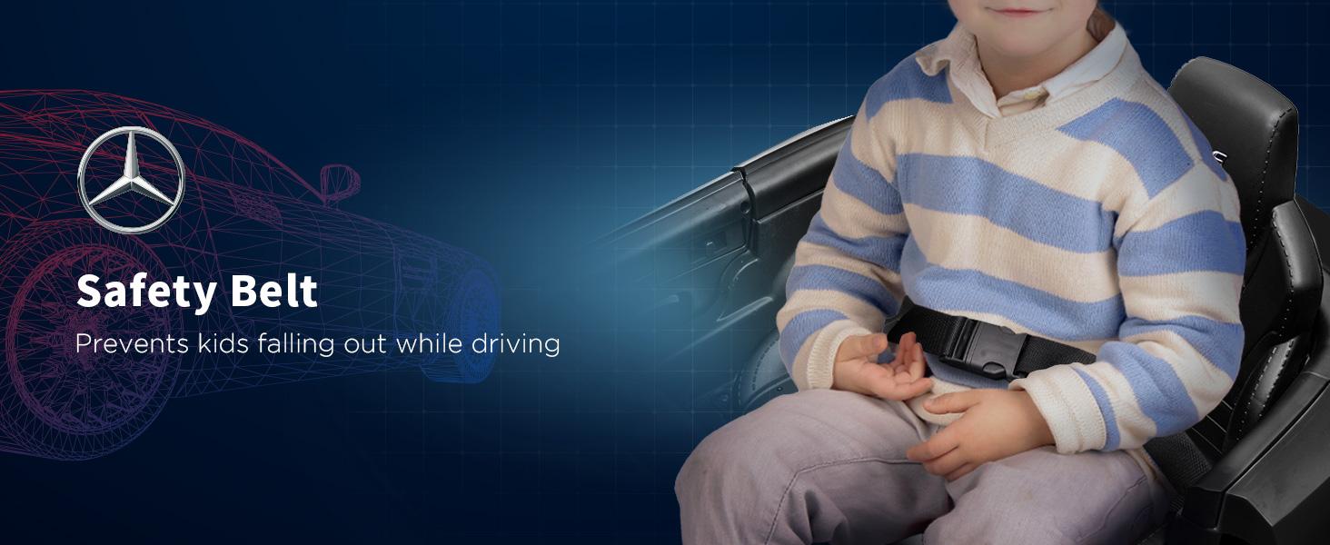 Aosom 12V Mercedes Benz Electric Car for Kids, with Remote Control, Suspension, Lights, Horn, Music, for 3-6 Years Old