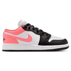 Youth Jordan 1 Low Black/Pink Gaze-White (553560 025) (GS)