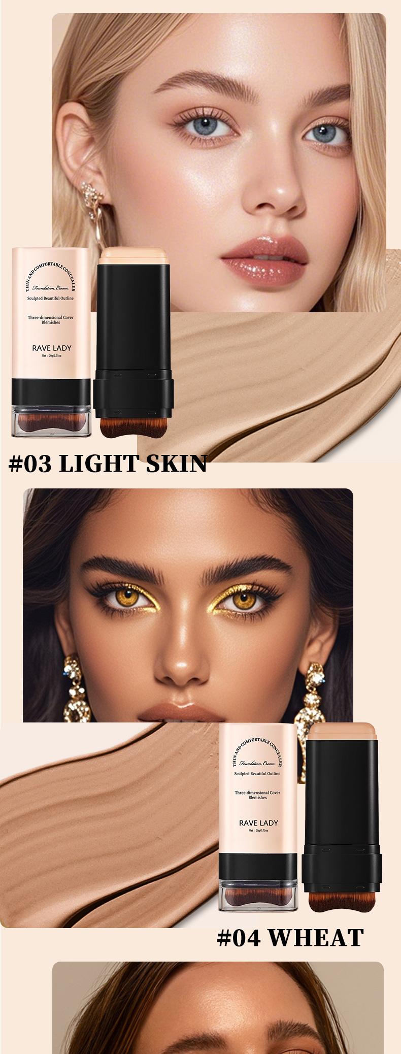 2-In-1 Concealer Foundation Stick, Covers Dark Circles, Waterproof Sweatproof Makeup, Flawless Daily Use, Long-Lasting Coverage, Concealer Foundation Hybrid 2-In-1 Concealer Foundation Stick, Covers Dark Circles, Waterproof Sweatproof Makeup, Flawless Daily Use, Long-Lasting Coverage, Concealer Foundation Hybrid