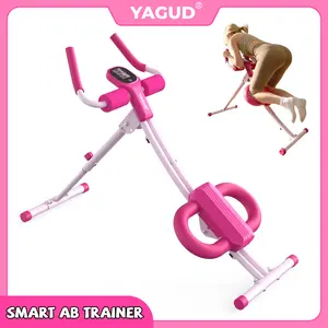 [YAGUD] Foldable Ab Workout Machine - 440lbs Heavy Duty Core Trainer with LCD Display, Adjustable Home Gym Equipment for Full Body Fitness