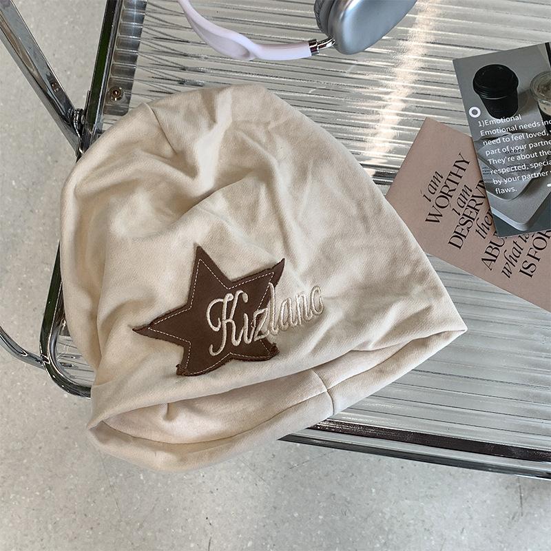 Trendy Y2K Slouch Hat Star Beanie Hat Grunge Accessories Winter Warm Cap Retro Design Knit Beanie for Women Men Valentine‘s gift