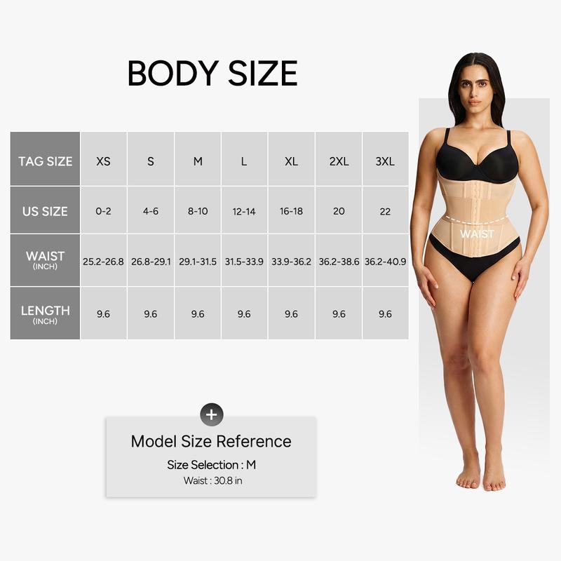 【LIVE】Nebility Women's Waist Trainer Belt with Built-in Steel Frame Double Wrap Waist Cincher Trimmer Ab Belt Tummy Control Body Shaper Firm Compression Shaping Basic Shapewear Tummy Wrap Waist Trainer Womenswear