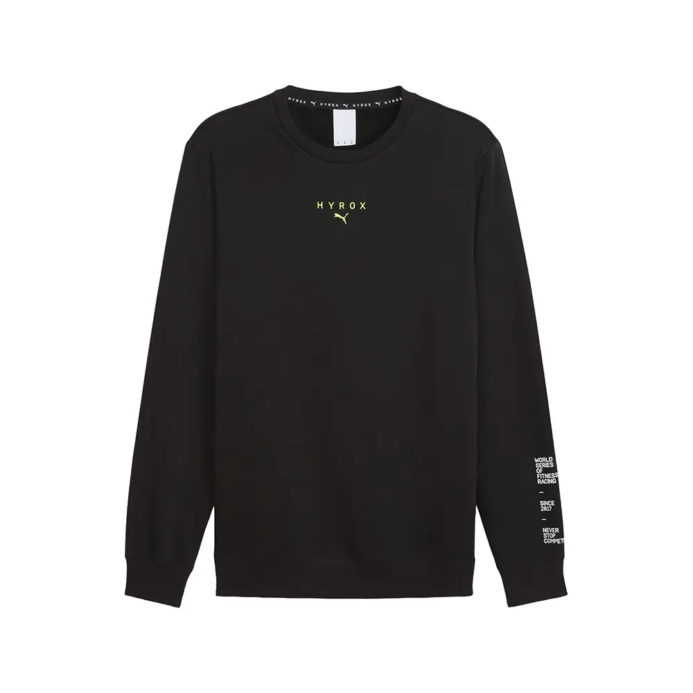 PUMA Mens X Hyrox Heavyweight Crew Neck Sweatshirt Casual - Black