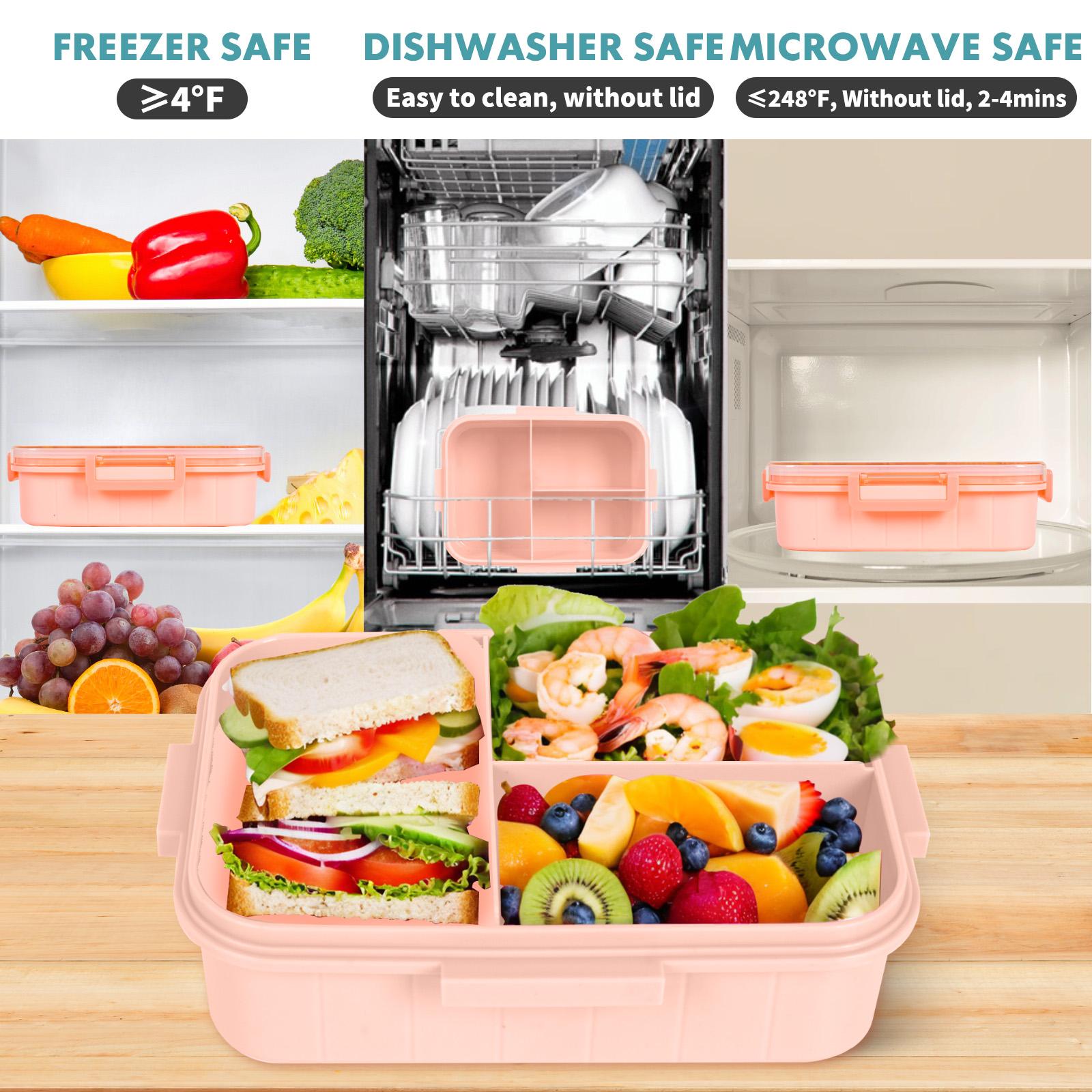 Family essential children's lunch box with cutlery and bag,  suitable for school,  summer gift creativity, school supplies,, 1200ml - cutlery Tableware