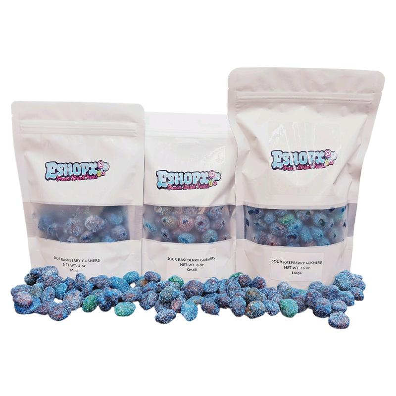 Blue Raspberry Sour Gushers Snack Candy - Sweet Bonbon viral sour Tangy Candies