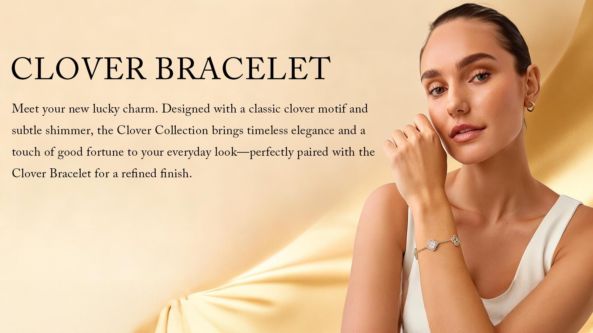 Turandoss 14K Gold Plated Lucky Clover Bracelet - Four Leaf Clover Flower Bracelet Everyday Jewelry - Hypoallergenic & Adjustable - Meaningful Birthday Gift for Her Turandoss 14K Gold Plated Lucky Clover Bracelet - Four Leaf Clover Flower Bracelet Everyday Jewelry - Hypoallergenic & Adjustable - Meaningful Birthday Gift for Her