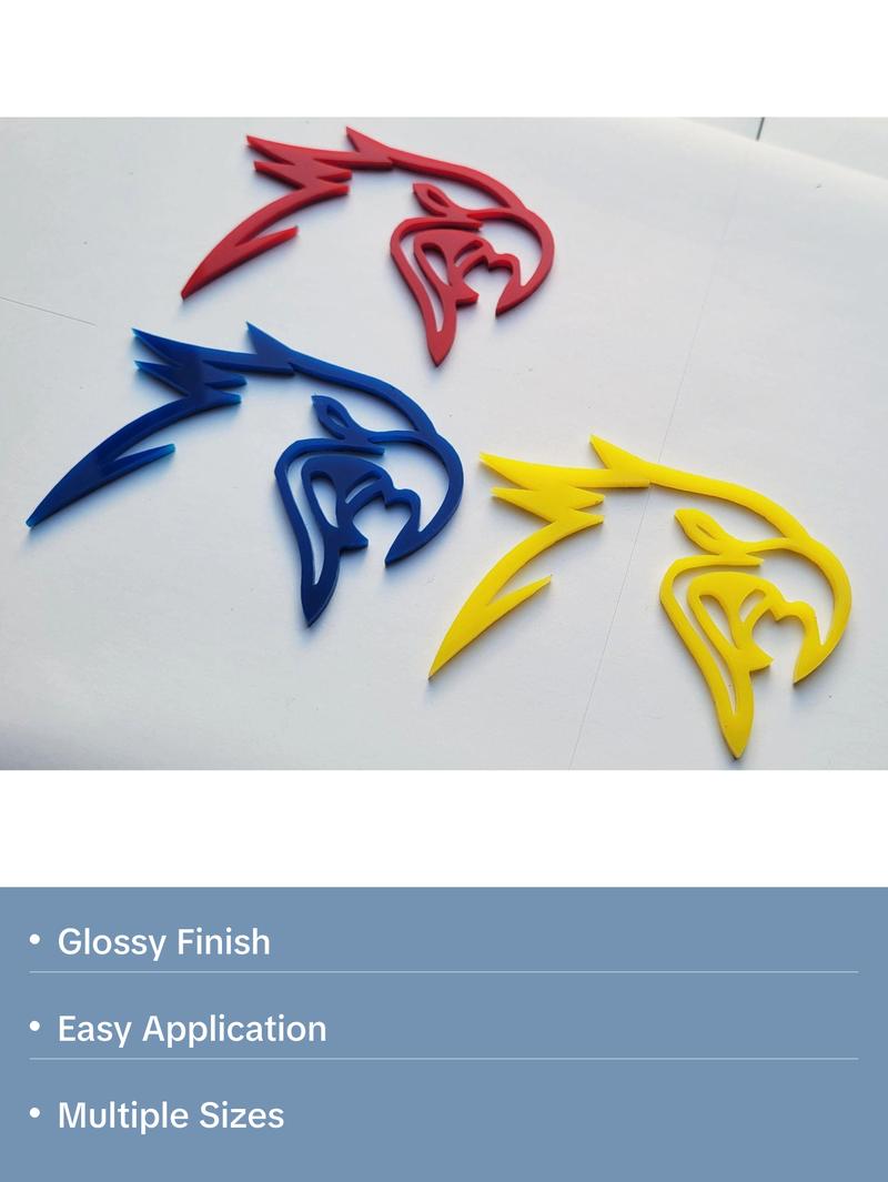 2x Hawk Bird Hellhawk Emblem Logo for Jeep Grand Cherokee Trackhawk SRT