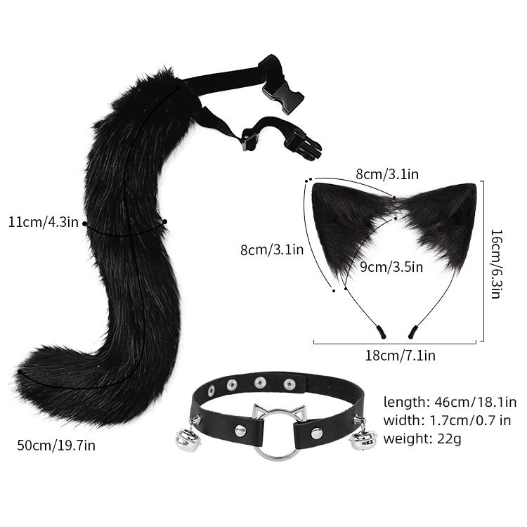 Fluffy Cat Ear & Tail Set with Collar – Cute Cosplay Outfit for Girls | Perfect for Anime, Halloween & Dress-Up Festival Fluffy Cat Ear & Tail Set with Collar – Cute Cosplay Outfit for Girls | Perfect for Anime, Halloween & Dress-Up Festival