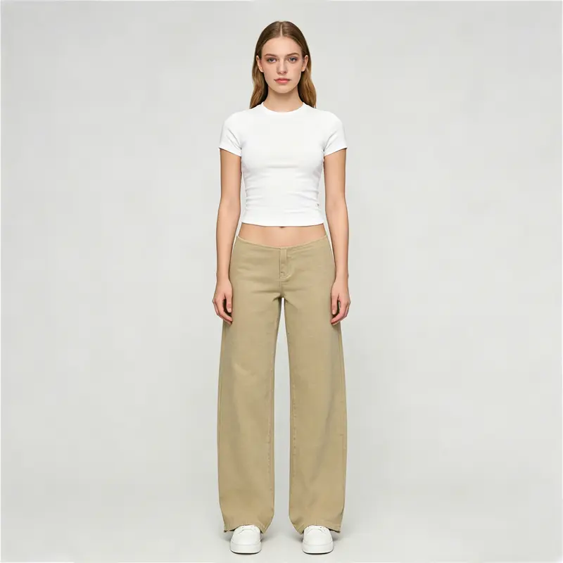 Pwest NYC Low-Rise Wide-Leg Jeans — Adjustable Drawstring Waistband/Hem, Relaxed Straight Cut, Decade Jeans, Super Low Rise, Soft Daily Wear-Spring Summer Bottom Trouser,back to school,back to school haul