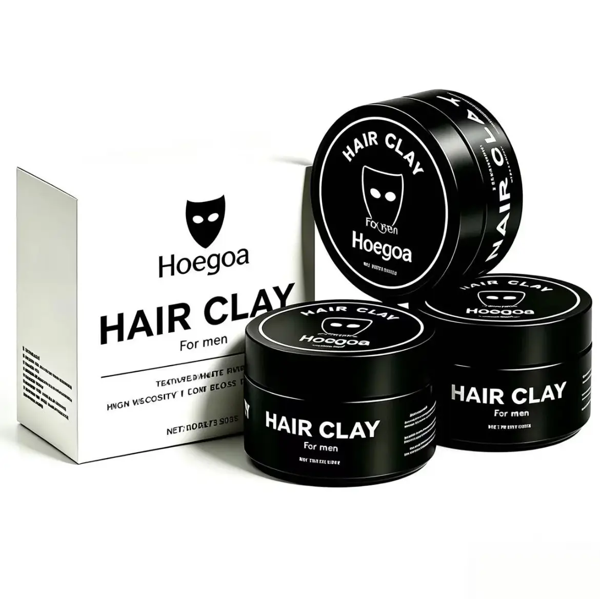 Men's Hair Clay (3 Boxes) - Haircare Styling Product with Texturizing Formula, Natural Volume, Smooth Shine, Long‑Lasting Hold, Matte Finish, Perfect for Everyday Use