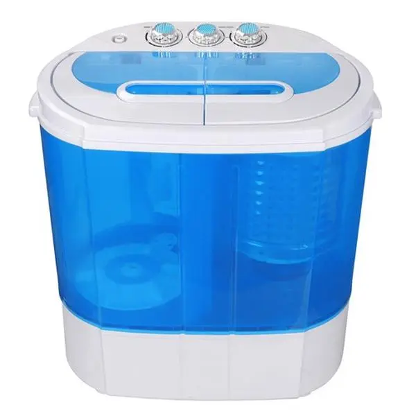 Zeny 2-In-1 Portable Washing Machine and Dryer - 4.4 lbs Compact Design High Efficiency Unit with Spin Cycle, Separate Timer Controls, Independent Drain, Ideal for Apartments, Dorms, Condos, Closet