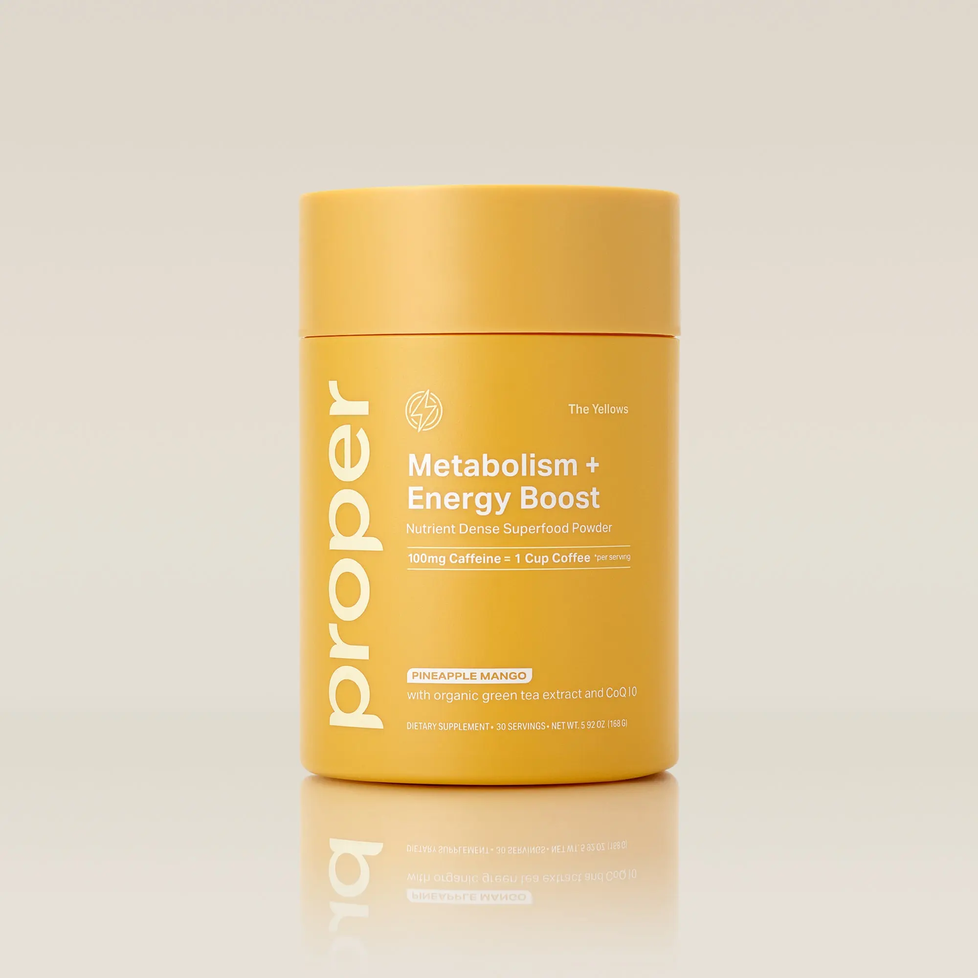 The Metabolism Superfood Powder for Energy & Focus - 100mg Caffeine - Pineapple Mango