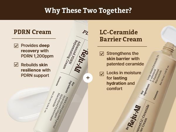 [Dr. Reju-All Official] Heal & Shield Duo  - Advanced PDRN Rejuvenating Cream & LC Ceramide Cream