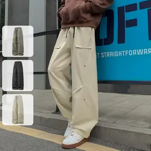 Men's spring and autumn overalls, drape wide-leg casual pants, trendy paratrooper pants for men