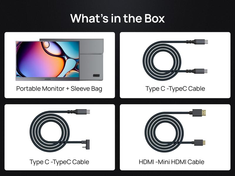 ARZOPA 16.1" Portable Gaming Monitors – 180Hz 1440P QHD / 144Hz 1080P FHD – Ultra Slim External Display for Laptops Gaming PC PS5 Xbox Mac with Built-in KickStand & Dual Speakers – Gray