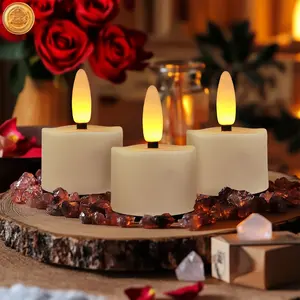 400+ Hour Remote Control Candles, 2/4/6/8H Timer LED Votive Candles, Battery Operated Tea Lights in Warm White for Outdoor, Table, Halloween, Christmas (Batteries Included