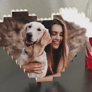 Personalised Photo On Heart Shape Building Blocks For All Occasions