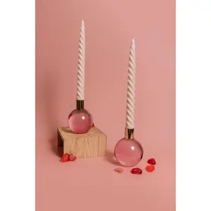 Paddywax Tapered Twisted Candle Set in Champagne