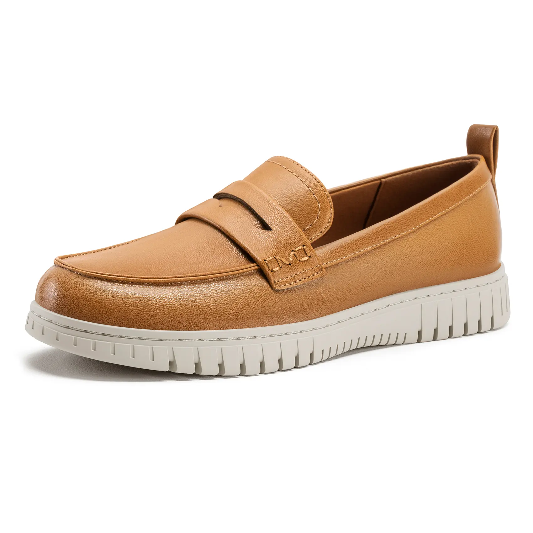 FITORY Women's Classic Penny Loafers, Comfortable Slip-On Loafers with Memory Foam Cushion & Arch Support, Non-Slip Everyday Shoes for Work & Casual Style