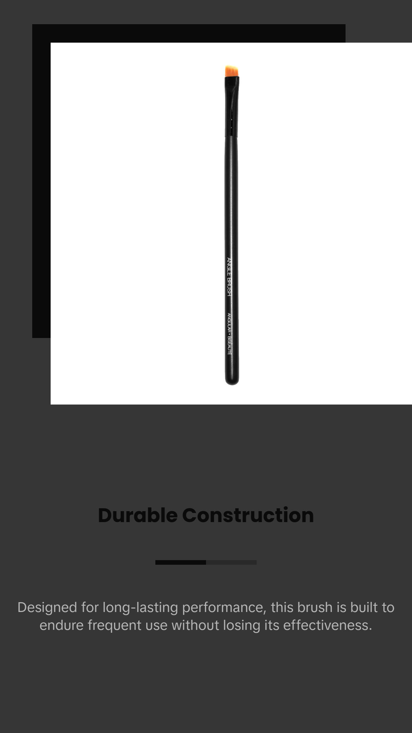 Palladio Angle Liner Brush, Precise Definition, Vegan Brush, Short Stiff Brush, Perfect Detail, Flawless Straight Line Application