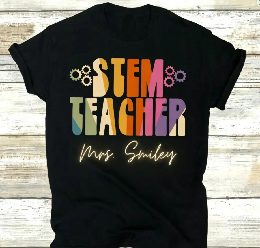 SohoChic-  Teacher Shirt, Teacher Team Shirts, Personalized School tshirt, Teacher Gift, Name Teacher Shirt, Elementary Teacher Shirt