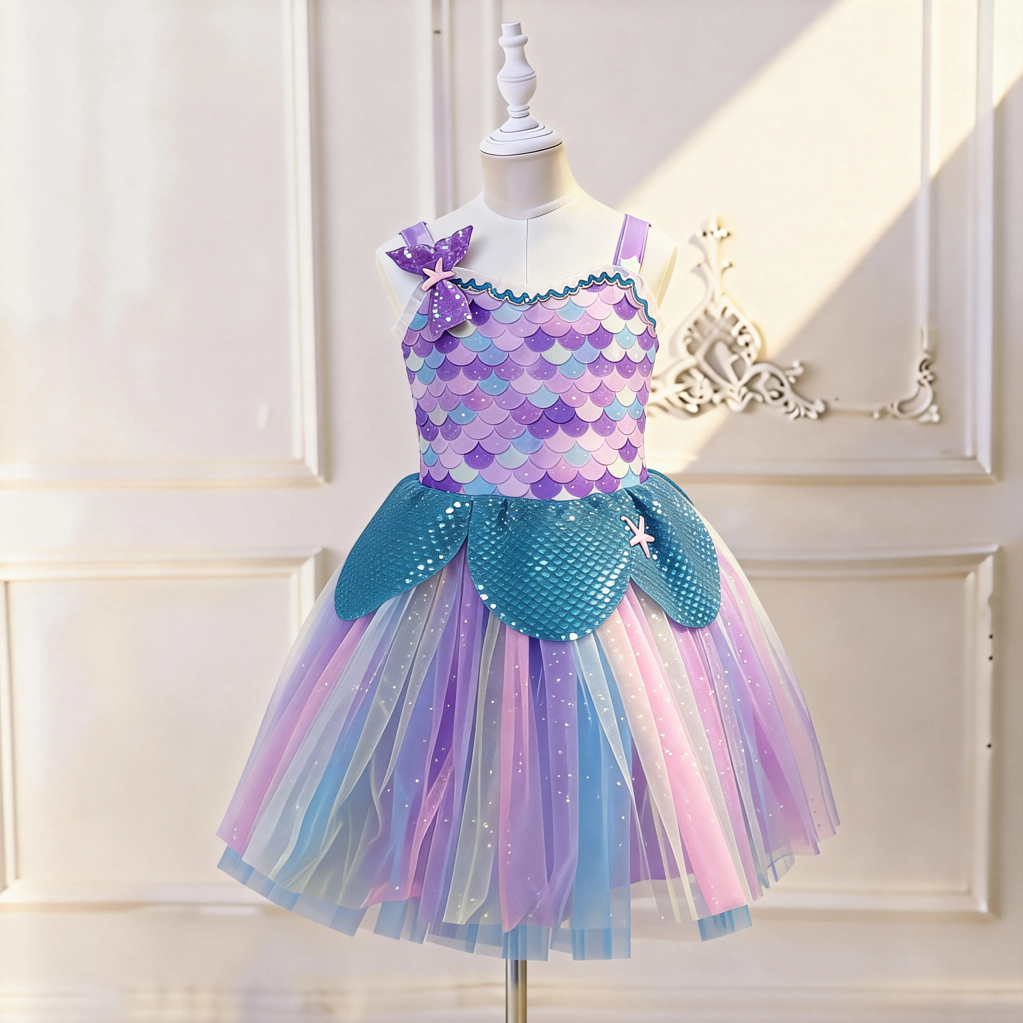 birthday party mermaid birthday dress Mermaid Girl Dress, Toddler Birthday Outfit, Mermaid Birthday Gown, Under the Sea Theme Party, Girl Tutu Dress Photoshoot Cake Smash Dress