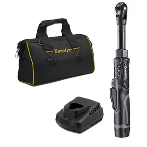 Durofix RW1221-2PG G12 Series 12V Cordless Brushless 1/4" 30 ft-lbs. Extended Ratchet Wrench Tool Kit with 2.0 Ah Battery & Canvas Bag