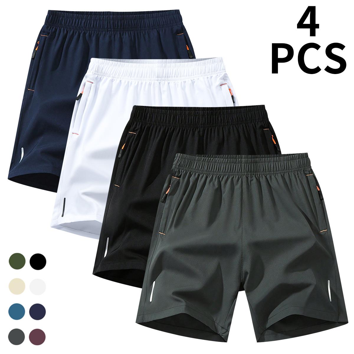 Men’s Reflective Performance Shorts in Vibrant Colors - Breathable Quick-Dry Training Gear - Lightweight Wrinkle-Resistant Athletic Shorts for Night Runs