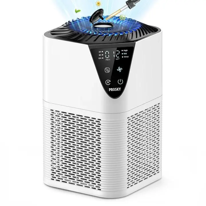 TDBYWAE Air Purifier for Home up to 1250 Sq Ft | H13 True HEPA Filter | PM2.5 Air Quality Display | Auto Mode | Removes Smoke, Pet Dander & Pollen | Ultra-Quiet for Bedroom & Office,dorm essentials,home essentials