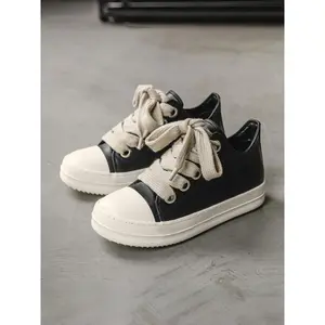 Unisex PU Leather Sneakers, Casual Low-Top Rubber Sole Shoes, Medium Fit All Season Footwear, Trendy Daily Wear & Sports