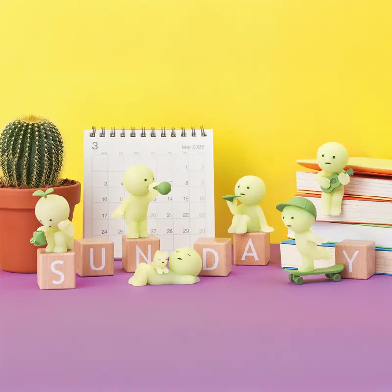 SEALED - Smiski Sunday Series Blind Box - (1 Sealed Blind Box, 1 Figure)