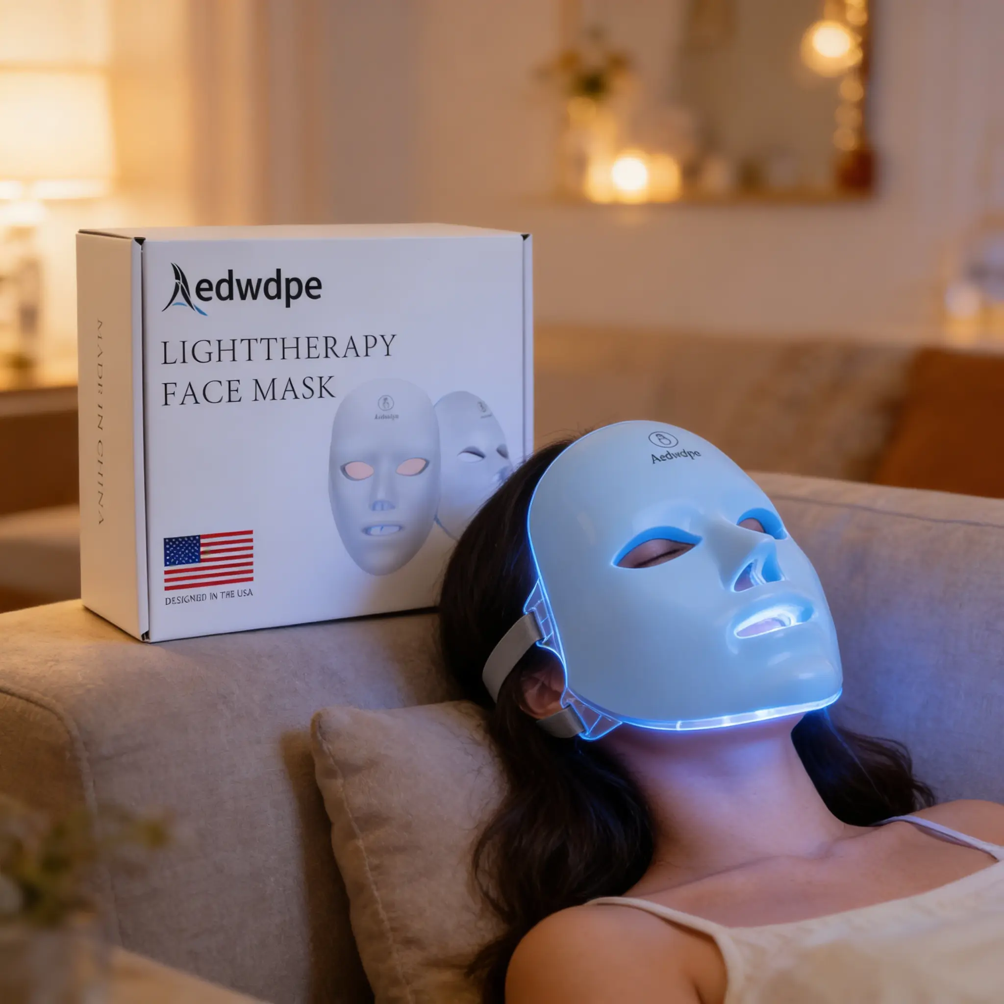 7-Color LED Red Light Therapy Face Mask, USB-Rechargeable Portable Facial Care Device with Touch Screen, Daily Anti-Aging Rejuvenation Tool for Skin Repair, Dry & All Skin Types, Ideal Valentine’s Day Gift for Women, Sensitive, Light Therapy Mask Salon &