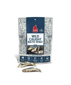Plato Wild-Caught Baltic Sprat Dog Treats | Single-Ingredient Whole Fish | Omega-3 Skin & Coat Support | Grain-Free Air-Dried | 3oz & 7.5oz