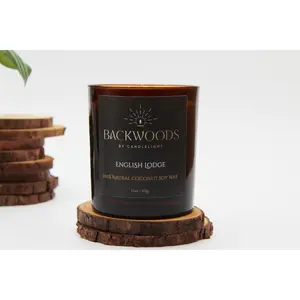 English Lodge All Natural Wooden Wick Candle