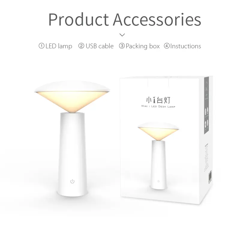 AIVECO Rechargeable LED Table Lamp - 3 Color Modes, Stepless Dimming, Foldable Eye-Care Reading Lamp with Memory Function for Home Office & Kids, Household Appliance Lighting Solution