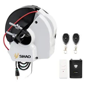 24V DC Automatic Roll-Up Garage Door Opener with 350N Lifting Force, Safety Reverse System, Soft Start/Stop, and Manual Release for Residential Garages Warehouses, and Factories