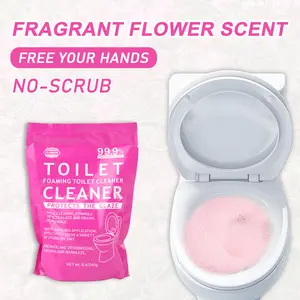 240g bag Flower Toilet Cleaning Powder, Toilet Bowl Cleaners,Toilet Cleaner Foam,  Rich Foam，Self Activating Miracle Powder for Toilet B，Cleaner Effective for Bowl Freshness Flower Fragrance Home Essentials