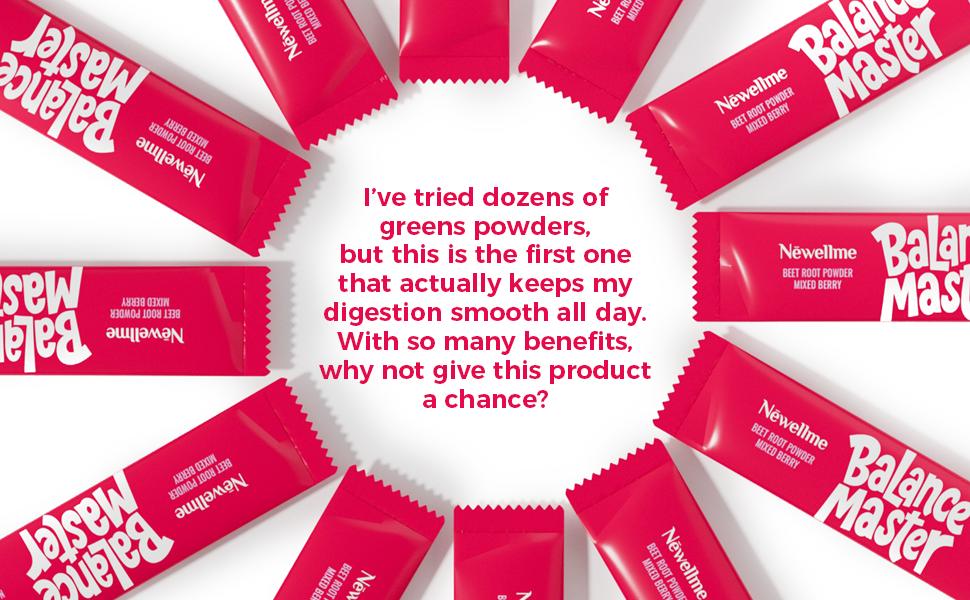 NEWELLME Super Red Food Powder, supports blood pressure, benefits leg veins, heart and blood vessel health, extracts of beetroot, etc. (14 bottles per box)