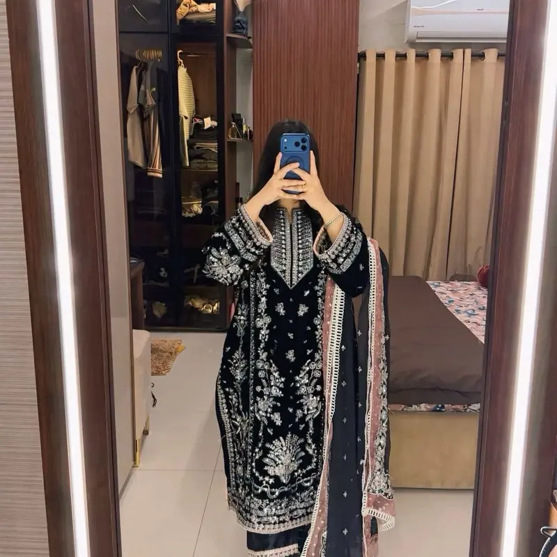 Pakistani Fancy Velvet Suit - Bust/Chest 44-46 Available Please check the original pictures before placing an order