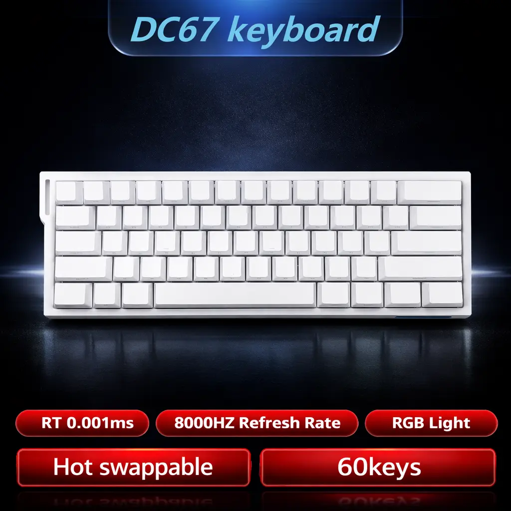 DICHEN DC67 60% Mechanical Gaming Keyboard Wired, Magnetic Switch Hot ...