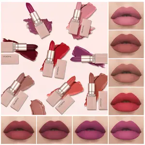 Matte Lipstick Cosmetic Long Lasting Waterproof Lip Glaze Nonstick Easy To Apply Long Lasting Lipgloss Suitable For Beginners Beauty Makeup