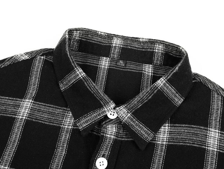Men's Vintage Checked Menswear Longsleeve Shirt, Retro Cotton Blend Button-Down with Loose Fit, Cozy Gift for Dad or Hubby, Button Front, Button Up Design