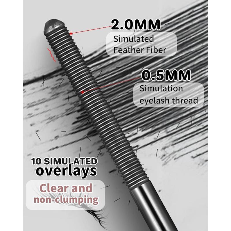 Waterproof Quick-Drying Curling Mascara with Free Eyelash Curler - Intense Volume Length Smudge-Proof Long-Lasting Clump-Free Nourishing Ingredients for All Lash Types Girl's Favorite Christmas Gift