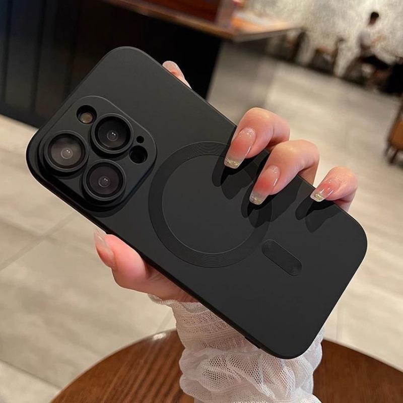 OREKROY【Freeship】Mag Safe Magnetic TPU Case for iPhone 17 Pro Max 16 15 14 13 12 11 Pro Max with Camera Lens Protector, Shockproof Soft Back Phone Cover with Magsafe Wireless Charging