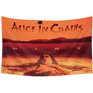 Alice in Chains pattern Hanging tapestry, fun Lightweight Decoration wall hang decoration, Dopamine art tapestry, suitable for living room, bedroom, university dormitory, trippy room decor Halloween Creative gift，bedroom decorative accessories