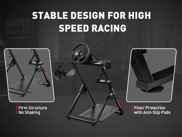 GTPLAYER Sim Racing Wheel Stand for Logitech G25 G27 G29 G920 G923 Thrustmaster T330TS Racing Steering Shifter Mount with Pedals Not Included Wired Gaming Controller GTPLAYER Sim Racing Wheel Stand for Logitech G25 G27 G29 G920 G923 Thrustmaster T330TS Racing Steering Shifter Mount with Pedals Not Included Wired Gaming Controller