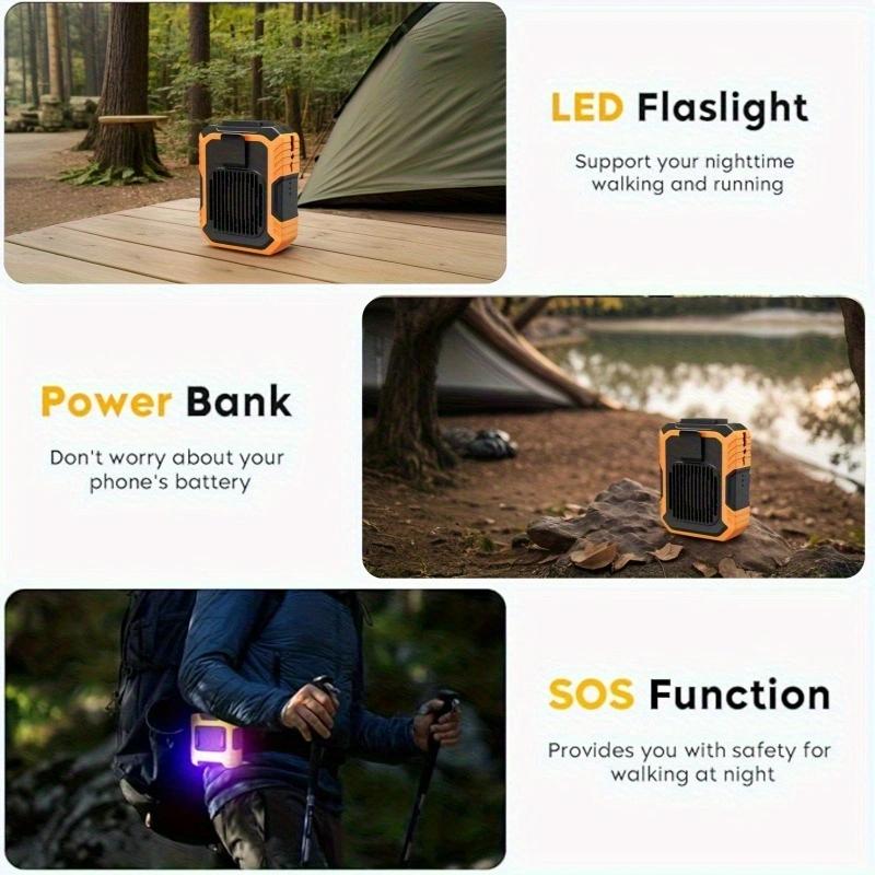2026 Portable Waist Clip Fan 4000mAh Rechargeable Personal Fan with LED Light, 3-Speed 13000RPM Strong Airflow, Hands-Free Belt Fan for Camping, Outdoor Work, Hiking, Fishing – Gift for Dad 2026 Portable Waist Clip Fan 4000mAh Rechargeable Personal Fan with LED Light, 3-Speed 13000RPM Strong Airflow, Hands-Free Belt Fan for Camping, Outdoor Work, Hiking, Fishing – Gift for Dad